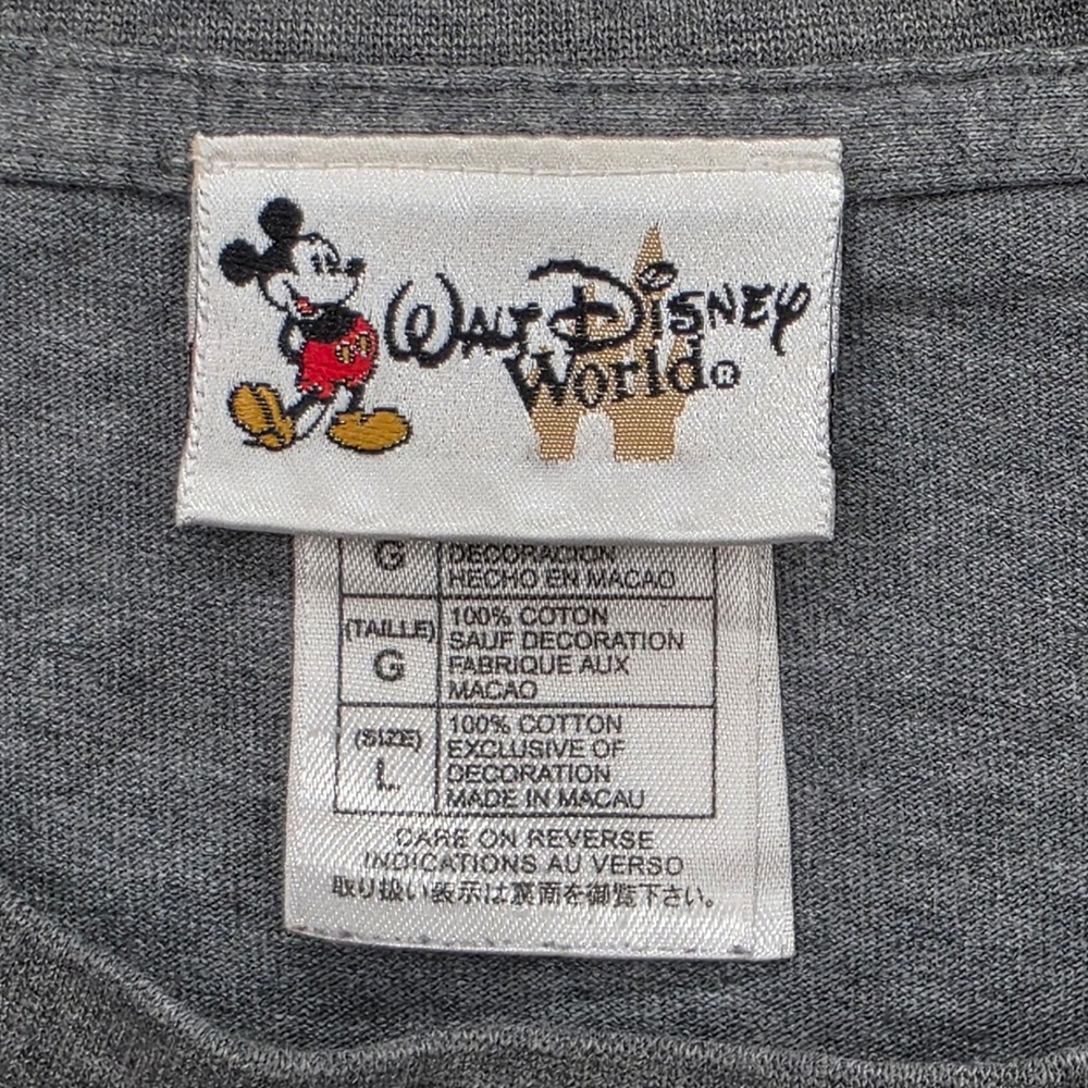 Walt Disney World Grumpy Snow White Embroidered T-Shirt Grey Mens L - Picture 5 of 7